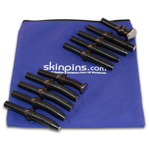 10 piecc 3 1/2" Straight and Offset Rivet Set / Snap - Wm. Lees & Sons - Aircraft and Sheet Metal Tooling