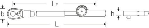 Stahlwille Torque wrench MANOSKOP® with dial gauge and fixed ratchet (50450080)