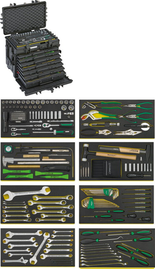 Stahlwille AOG-kit for aircraft in tool trolley No. 13217 (98814915) / Skinpins